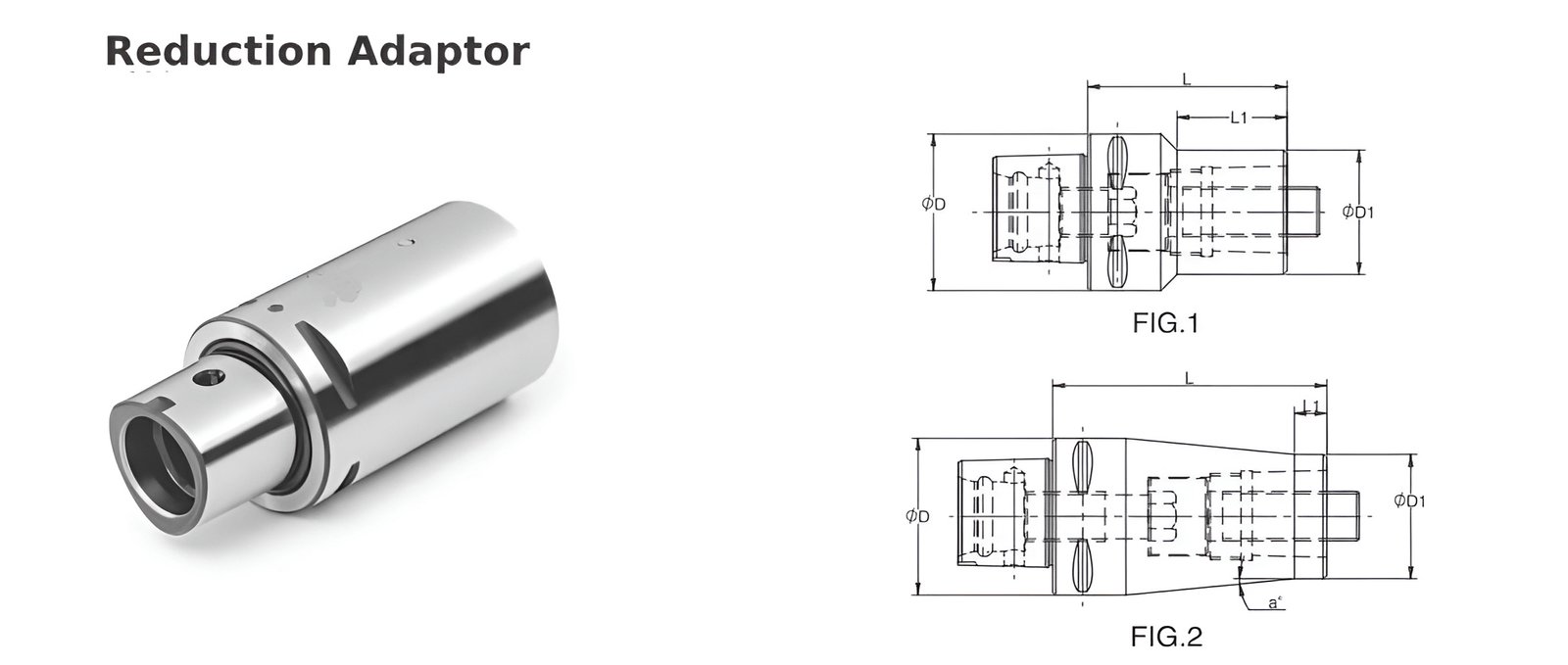 Polygonal Taper T4 X T3 Reduction Adaptor Dia 32 L 55 (Compatible with Capto® Style C4 X C3)